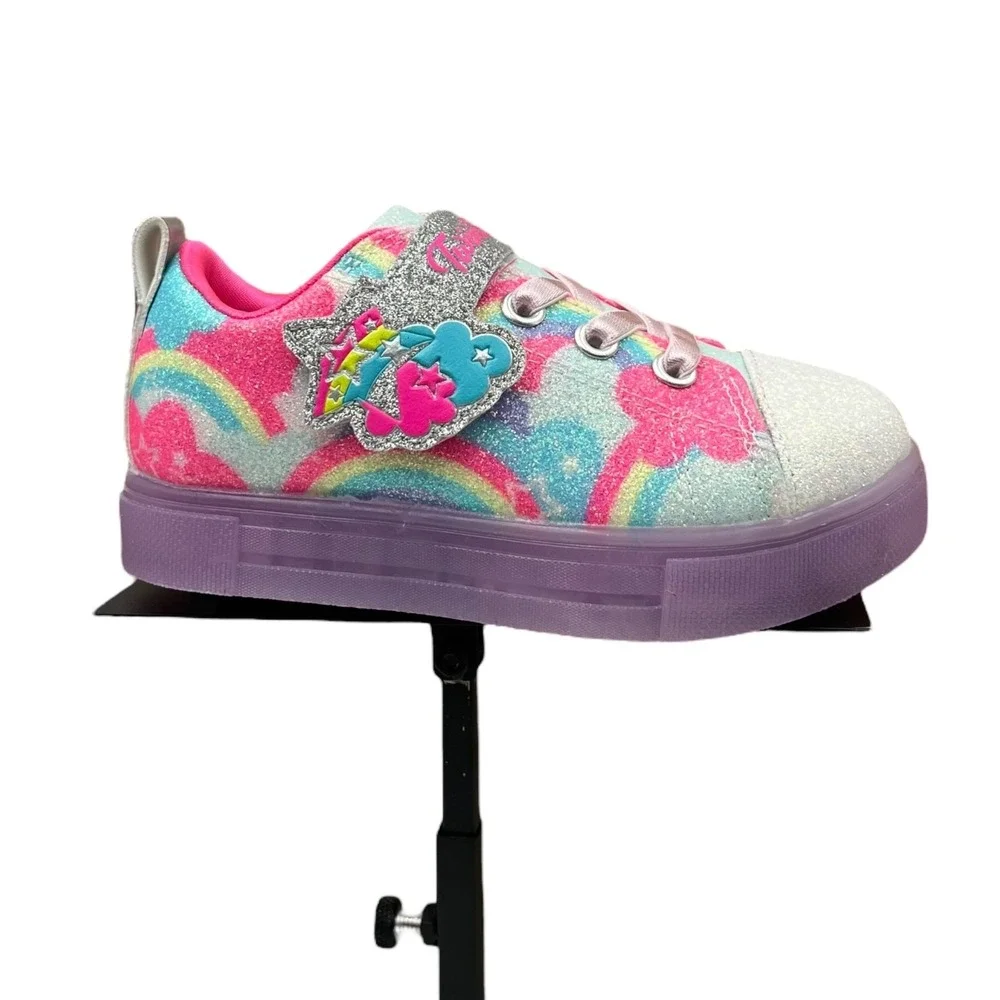 Skechers Toddler Girls Twinkle Sparks Light-Up Sneakers Size‎ 8 Multi Slip-on
